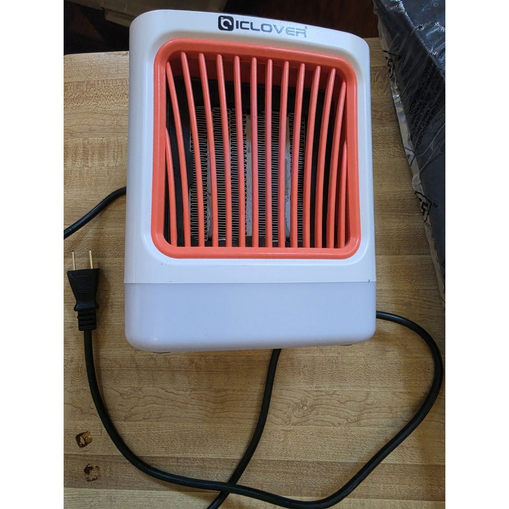 iCLOVER portable electric space heater designed for desk or small room use LED